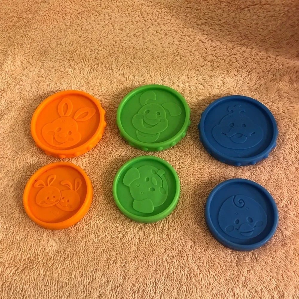 2006 Fisher Price Laugh & Learn Piggy Bank With All 10 Coins WORKS